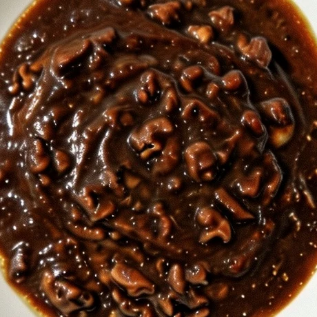 Close-up of Black Pepper Sauce with Plant-Based Protein