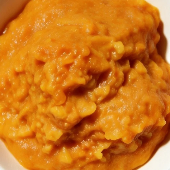 Close-up of Plant-Based Egg Yolk-Style Sauce