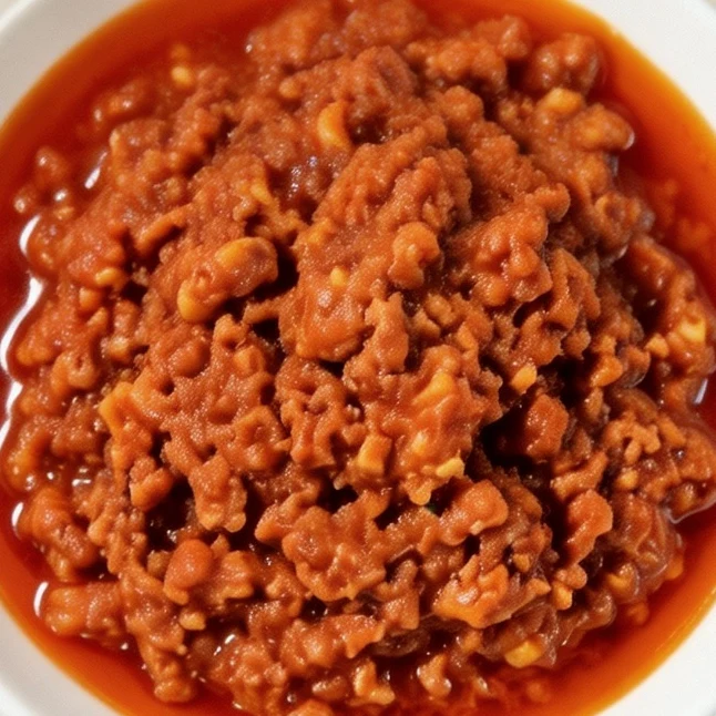 Close-up of Plant-Based Bolognese-Style Sauce